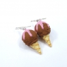 Kolczyki lody gałkowe z polewą