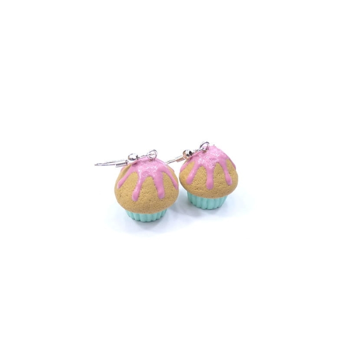 Kolczyki muffinki z polewą