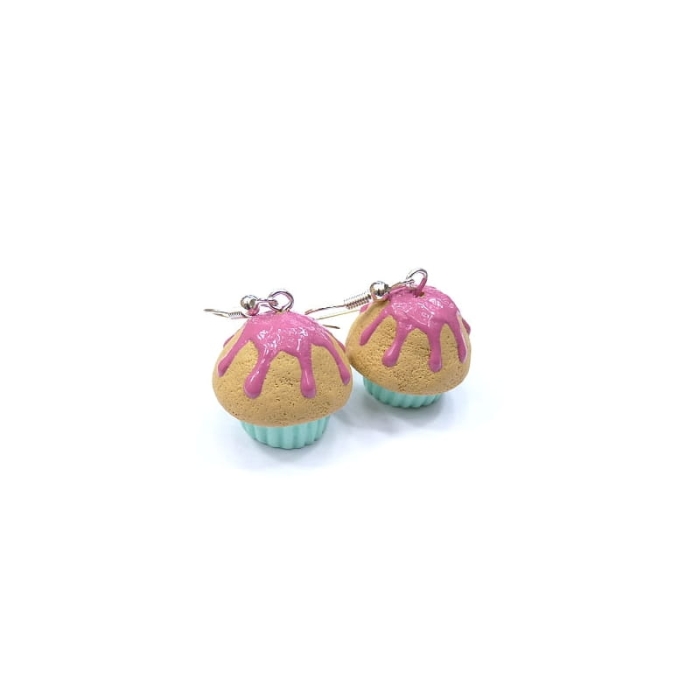 Kolczyki muffinki z polewą