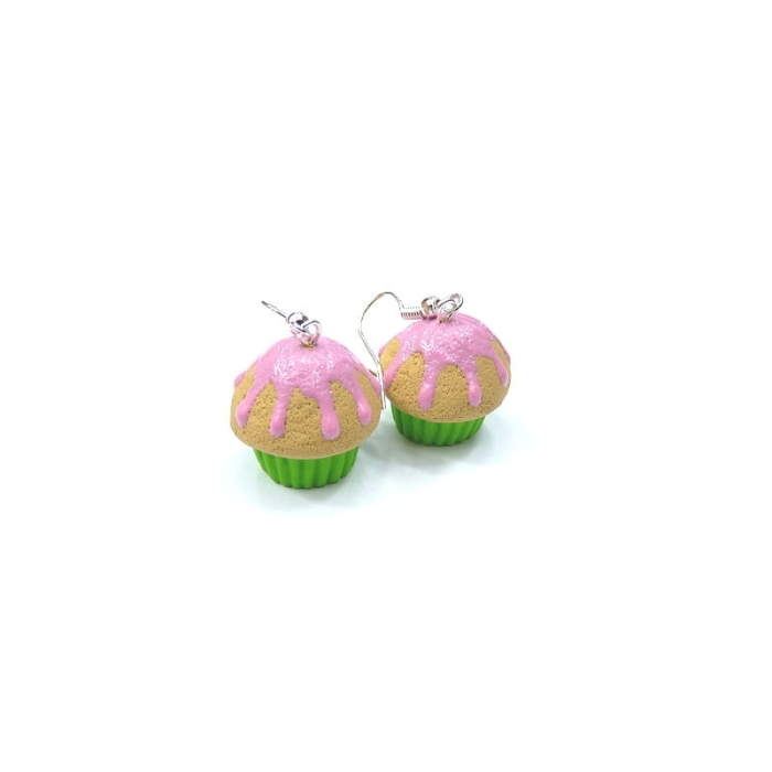 Kolczyki muffinki z polewą