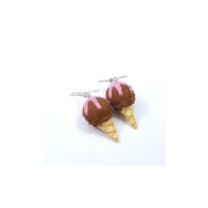 Kolczyki lody gałkowe z polewą