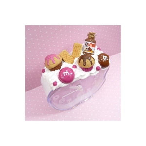 Budzik z kremem czekoladowym i cukierkami