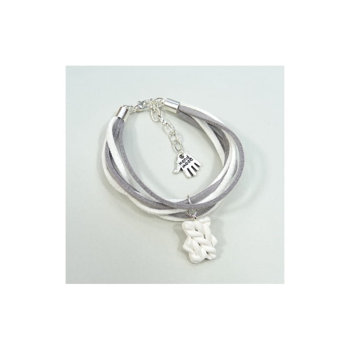 Bransoletka ze sweterkowym misiem