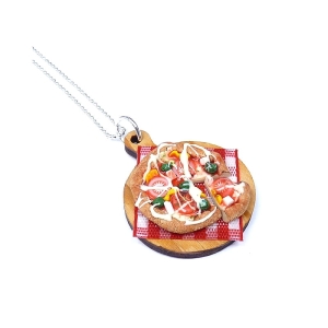Naszyjnik deska z pizzą 2
