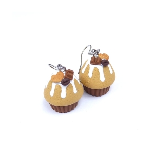 Kolczyki muffinki z polewą i słodyczami