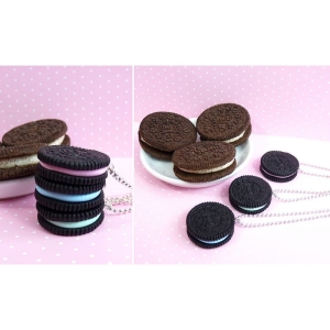 Naszyjnik ciastko z nadzieniem miętowym