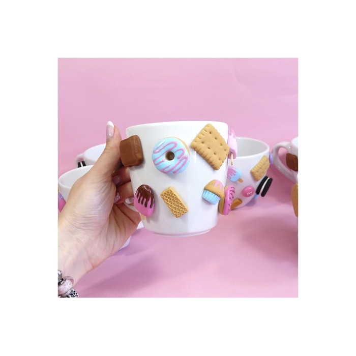 Kubek 300ml zdobiony słodyczami