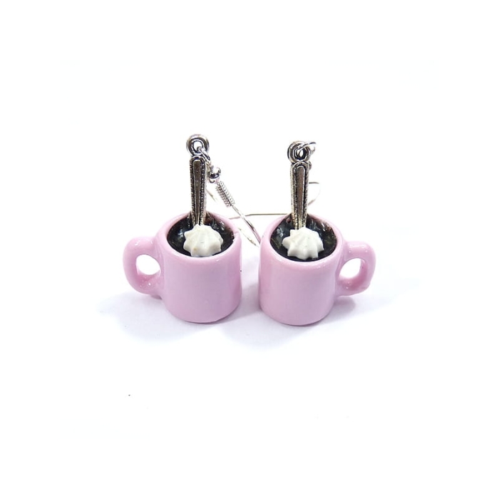Kolczyki kubki kawy