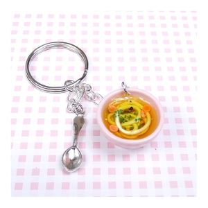 Brelok miska rosołu różowa