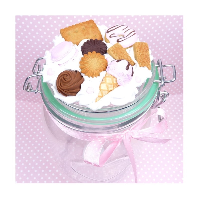 Słoik do przechowywania - pastelowy róż