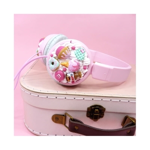 Słuchawki różowe z lodami