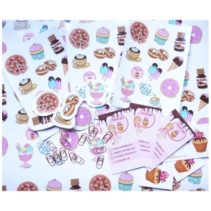 Naklejki słodycze arkusz A6