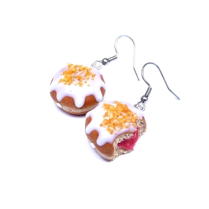 Kolczyki pączki z różą