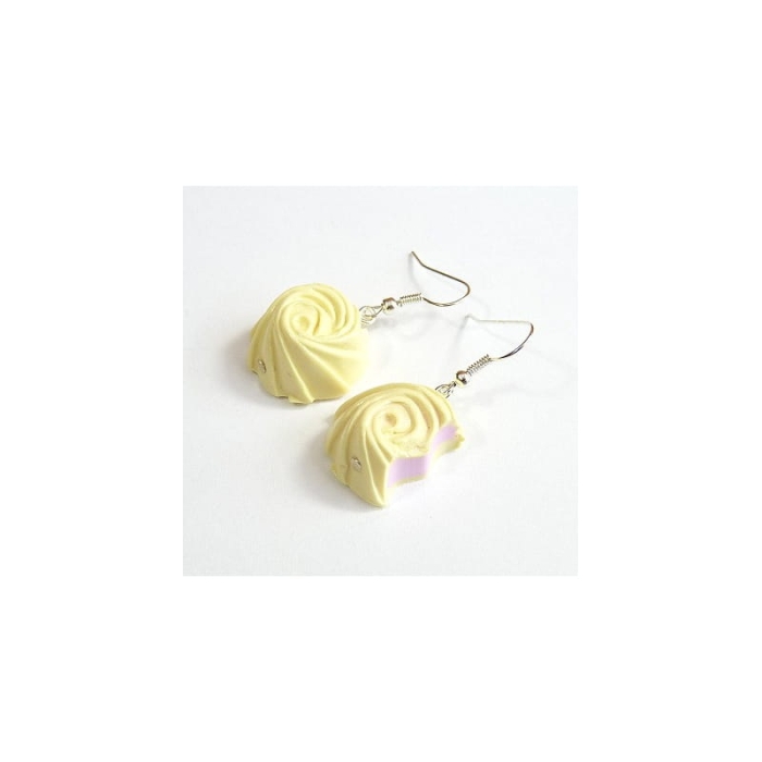Kolczyki pralinki nadziewane